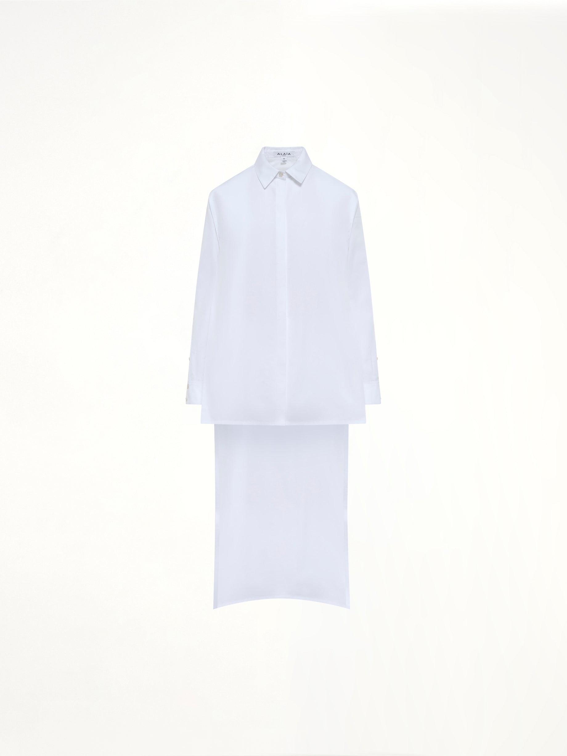 Alaïa Cotton Poplin Asymmetric Shirt | Thumbnail 2 Alaïa Cotton Poplin Asymmetric Shirt | Thumbnail 2