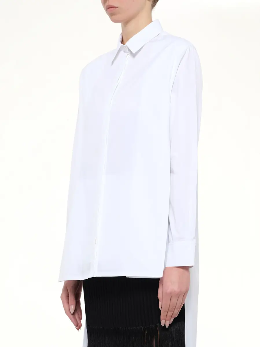Alaïa Cotton Poplin Asymmetric Shirt | Thumbnail 3 Alaïa Cotton Poplin Asymmetric Shirt | Thumbnail 3
