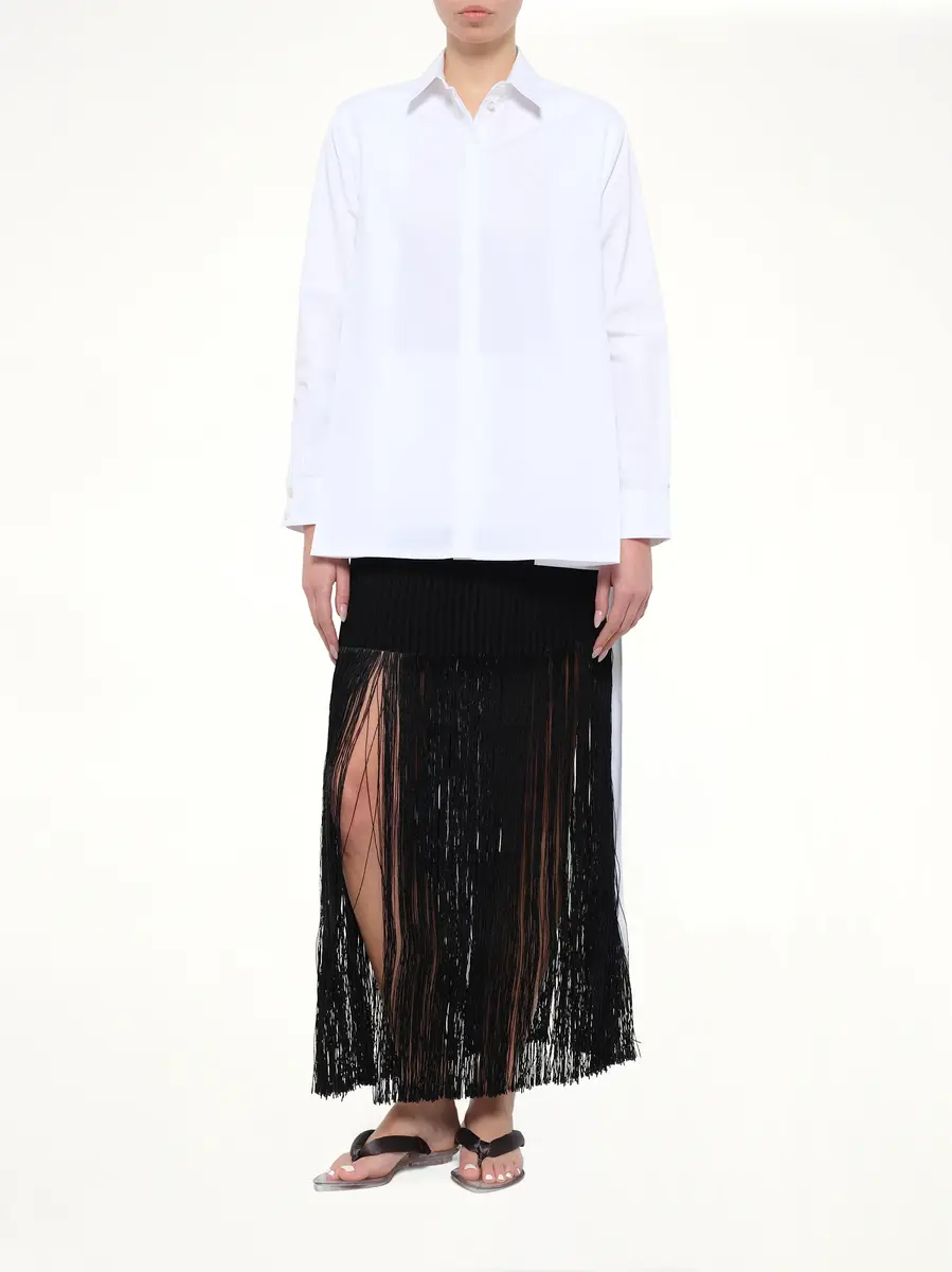 Alaïa Cotton Poplin Asymmetric Shirt | Thumbnail 4 Alaïa Cotton Poplin Asymmetric Shirt | Thumbnail 4