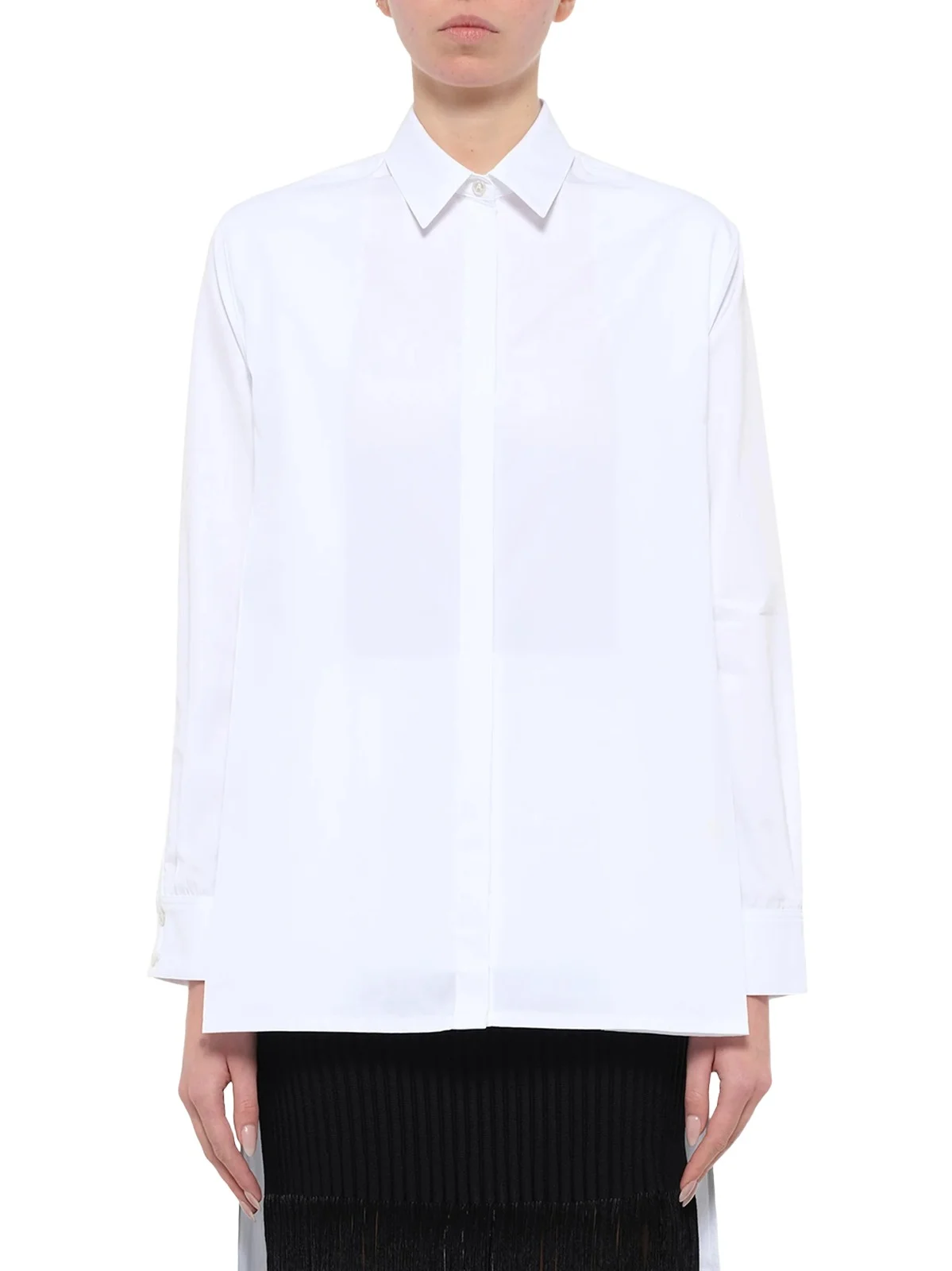 Alaïa Cotton Poplin Asymmetric Shirt