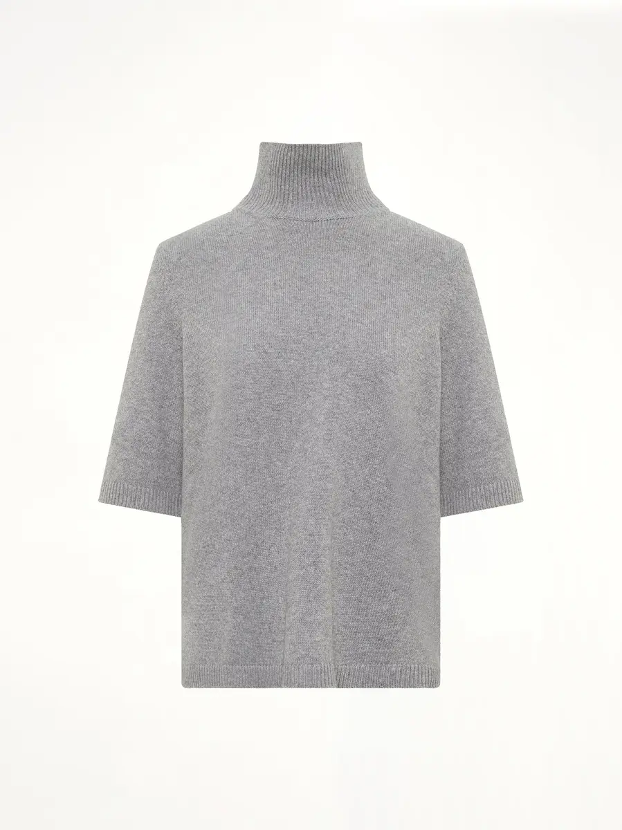 Alaïa Light Cashmere Highneck Jumper in Heather Grey | Thumbnail 2