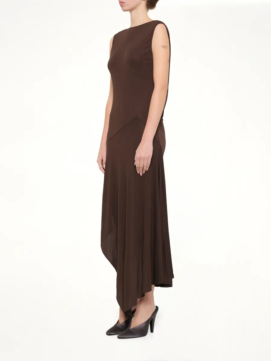 Alaïa Jersey Crepe Backless Dress in Marroon Fonce | Thumbnail 3 Alaïa Jersey Crepe Backless Dress in Marroon Fonce | Thumbnail 3