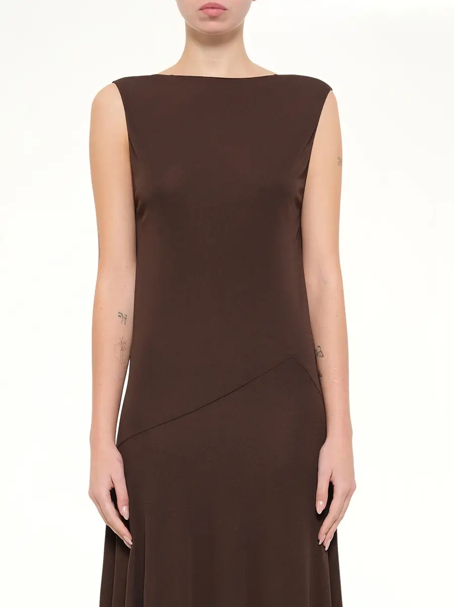 Alaïa Jersey Crepe Backless Dress in Marroon Fonce | Thumbnail 7 Alaïa Jersey Crepe Backless Dress in Marroon Fonce | Thumbnail 7