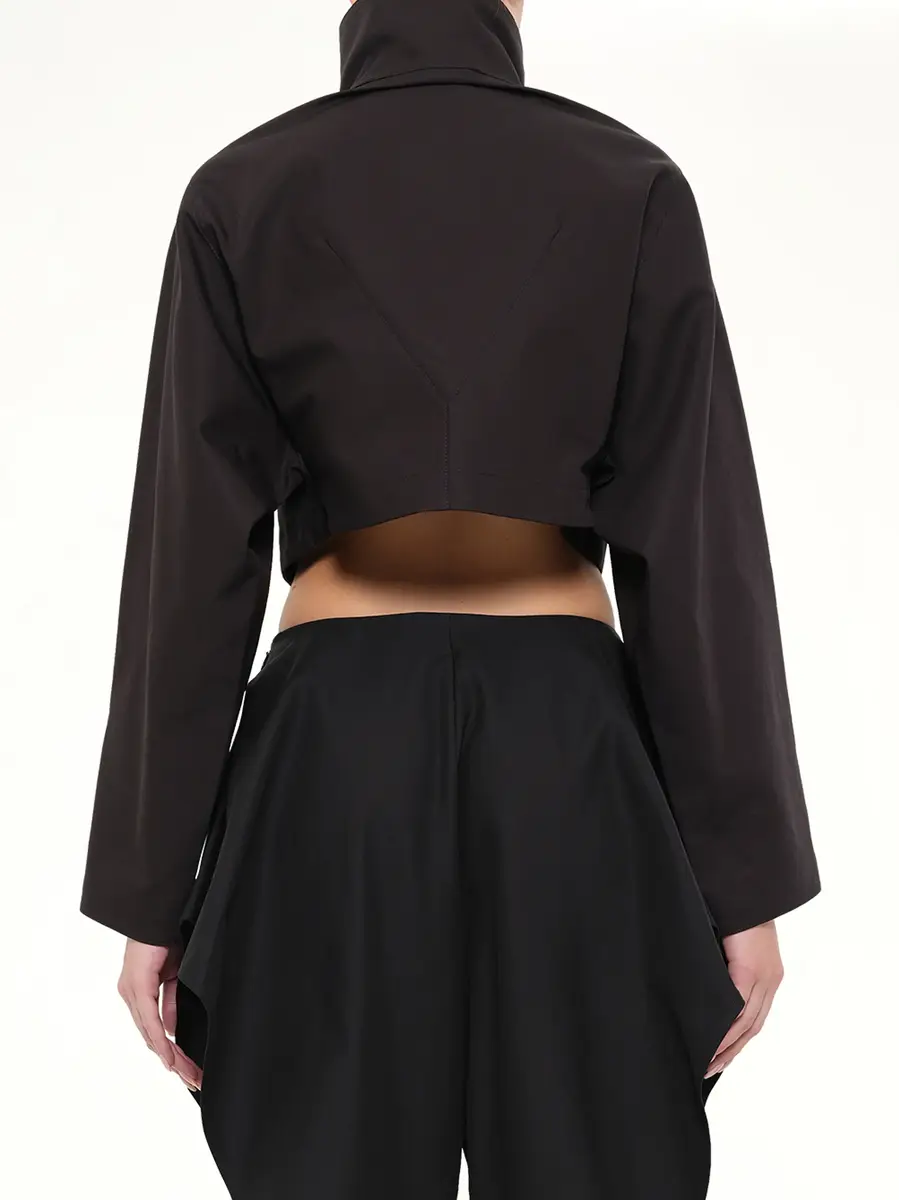 Alaïa Silk Cotton Cropped Jacket | Thumbnail 5 Alaïa Silk Cotton Cropped Jacket | Thumbnail 5