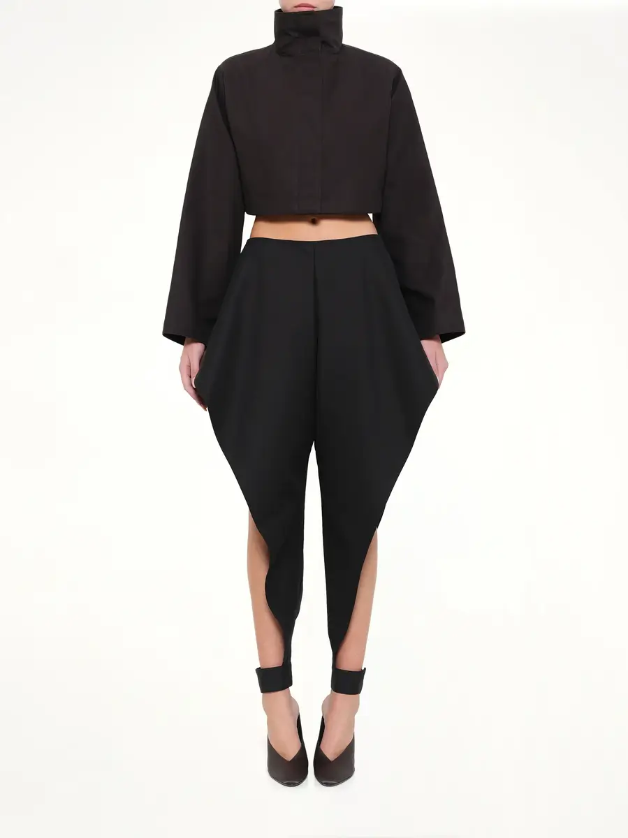 Alaïa Silk Cotton Cropped Jacket | Thumbnail 7 Alaïa Silk Cotton Cropped Jacket | Thumbnail 7