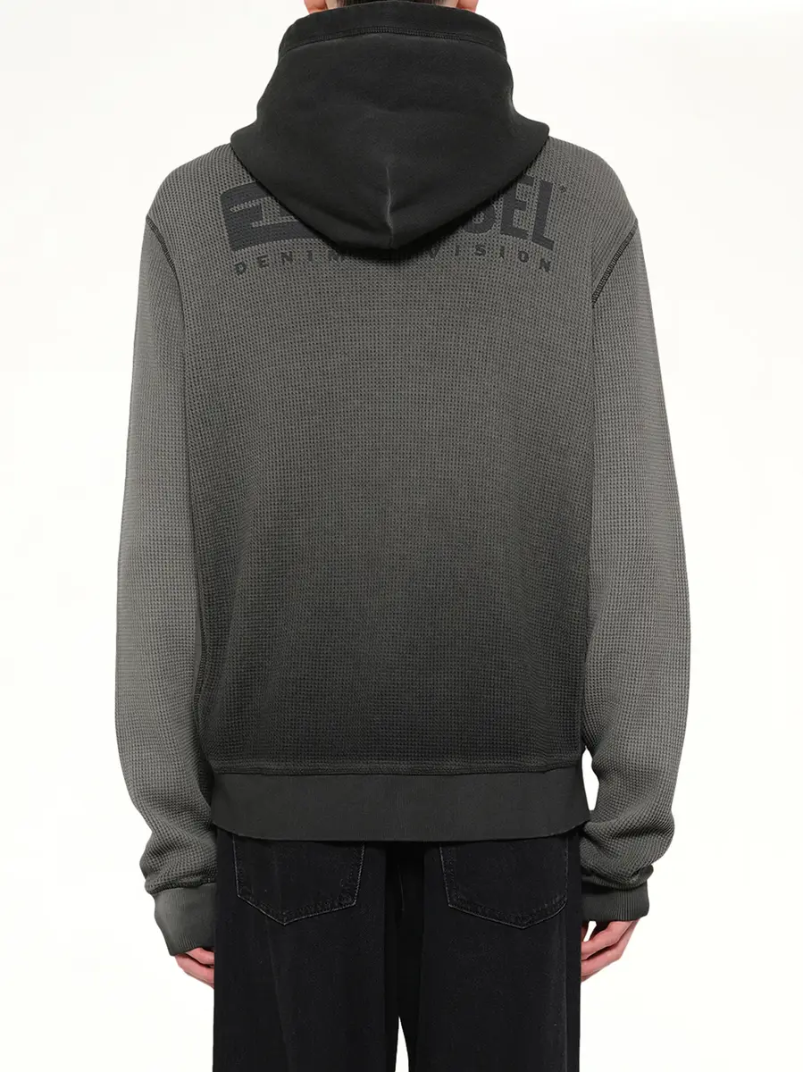 Diesel S-wafy-hood-zip Hoodie in Washed Black | Thumbnail 5 Diesel S-wafy-hood-zip Hoodie in Washed Black | Thumbnail 5