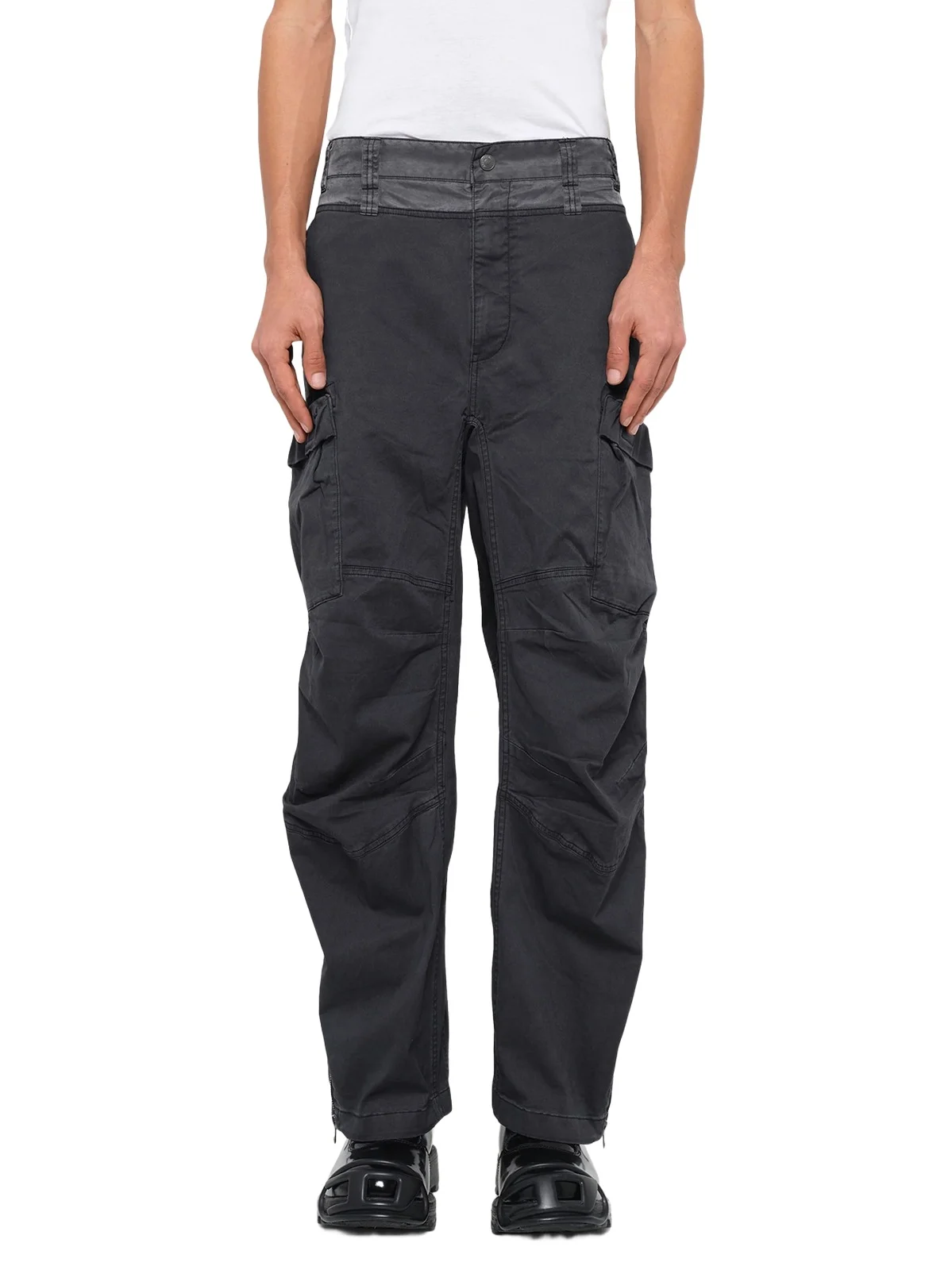 Diesel P-dells Pants in Washed Black
