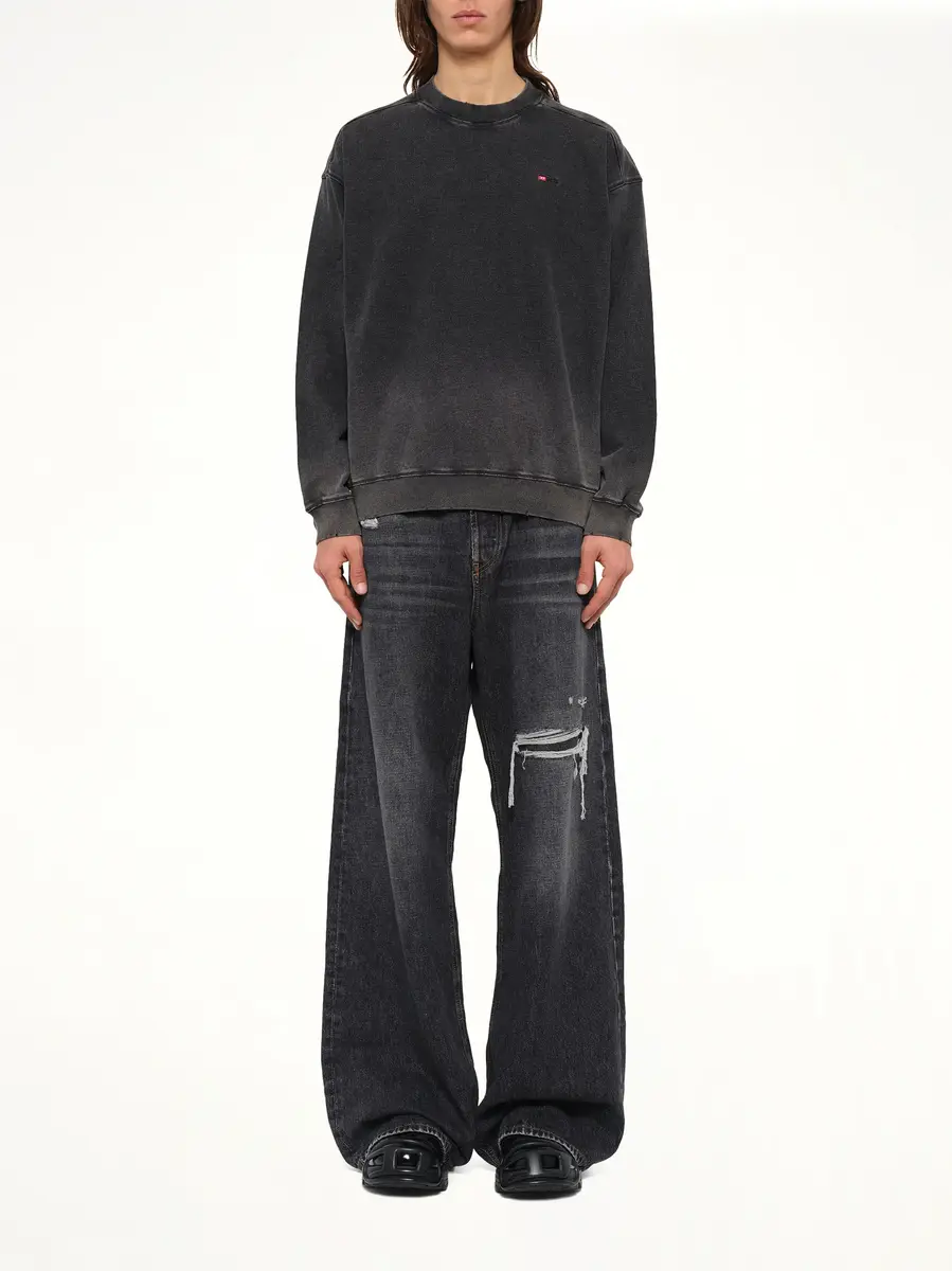 Diesel S-crox Sweatshirt in Washed Black | Thumbnail 7 Diesel S-crox Sweatshirt in Washed Black | Thumbnail 7