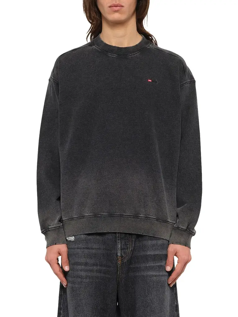 Diesel S-crox Sweatshirt in Washed Black