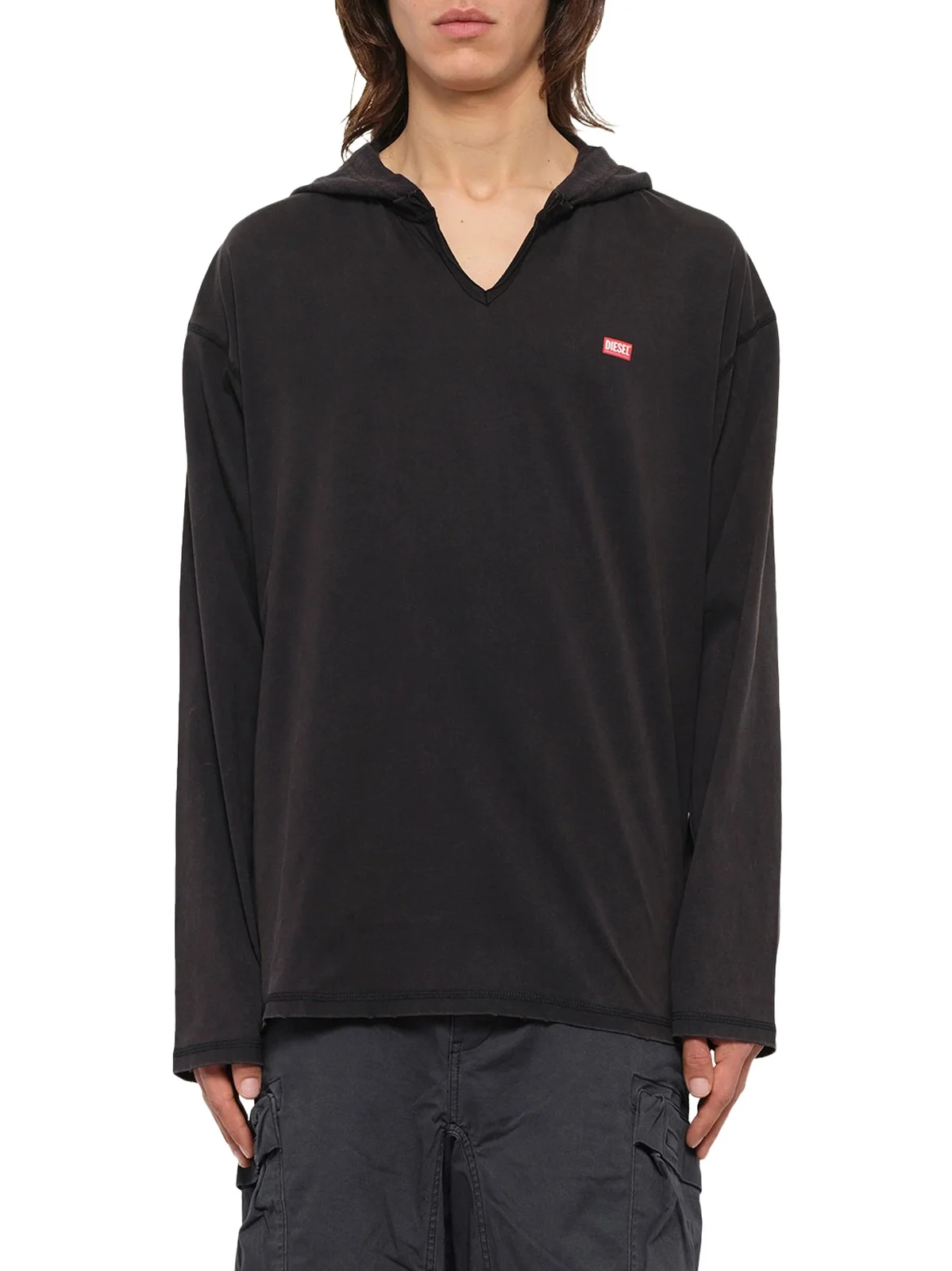 Diesel T-boxt-ls-hood-check T-shirt