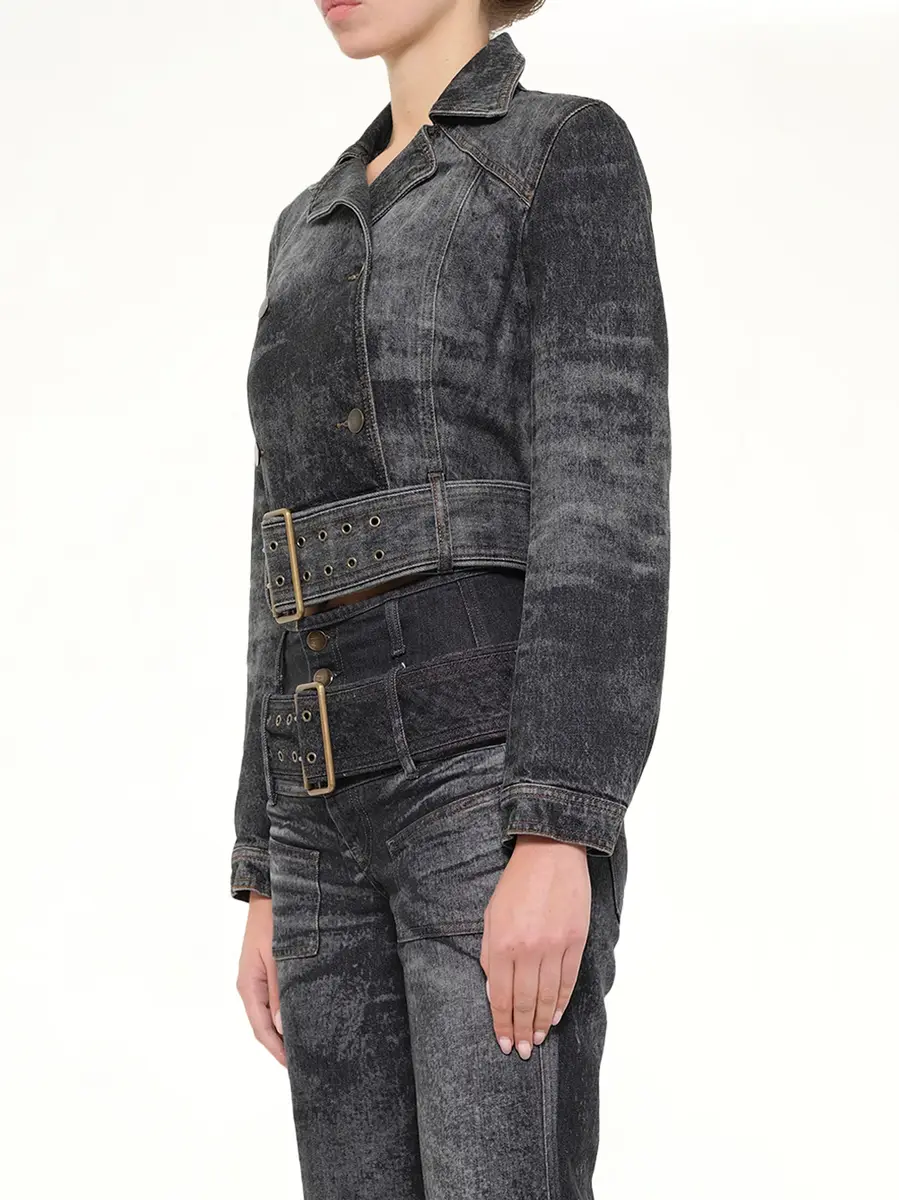Diesel De-legend-s Denim Jacket in Washed Black | Thumbnail 3 Diesel De-legend-s Denim Jacket in Washed Black | Thumbnail 3