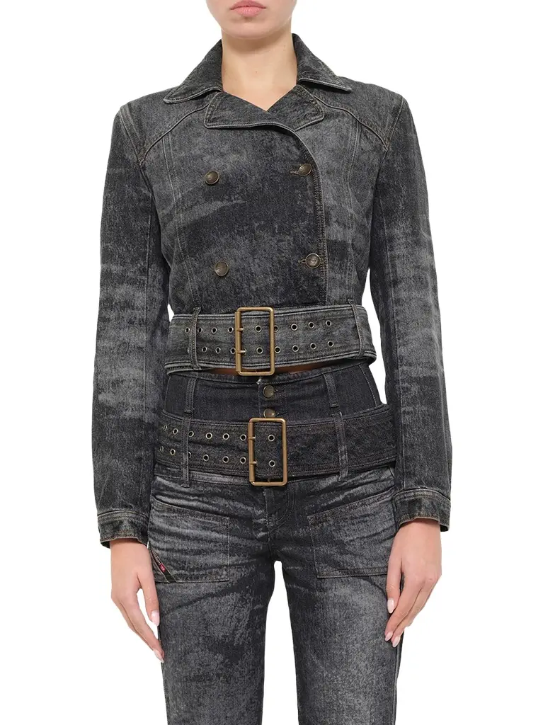 Diesel De-legend-s Denim Jacket in Washed Black