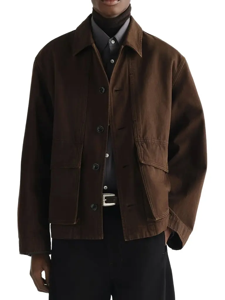 Lemaire Boxy Jacket in Ristretto
