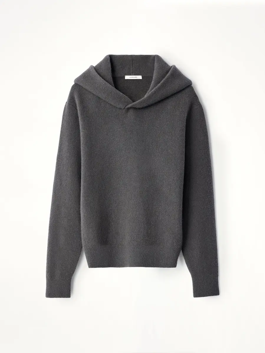 Lemaire Hooded Sweater in Stone | Thumbnail 2 Lemaire Hooded Sweater in Stone | Thumbnail 2