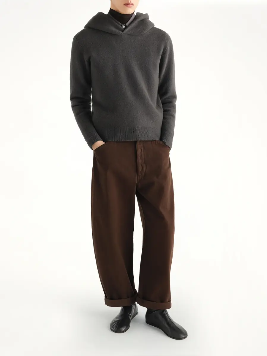 Lemaire Hooded Sweater in Stone | Thumbnail 4 Lemaire Hooded Sweater in Stone | Thumbnail 4