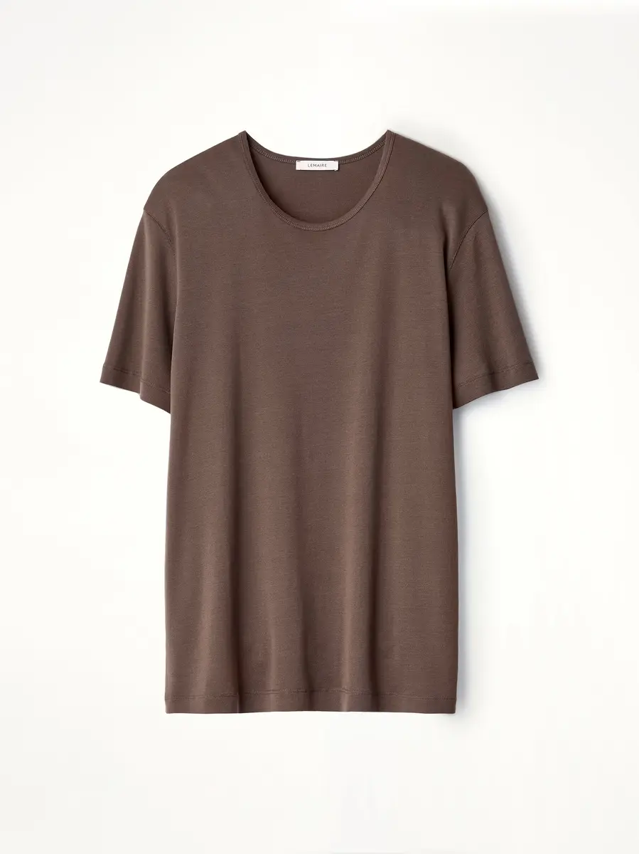 Lemaire U-neck T-shirt in Carob | Thumbnail 2 Lemaire U-neck T-shirt in Carob | Thumbnail 2