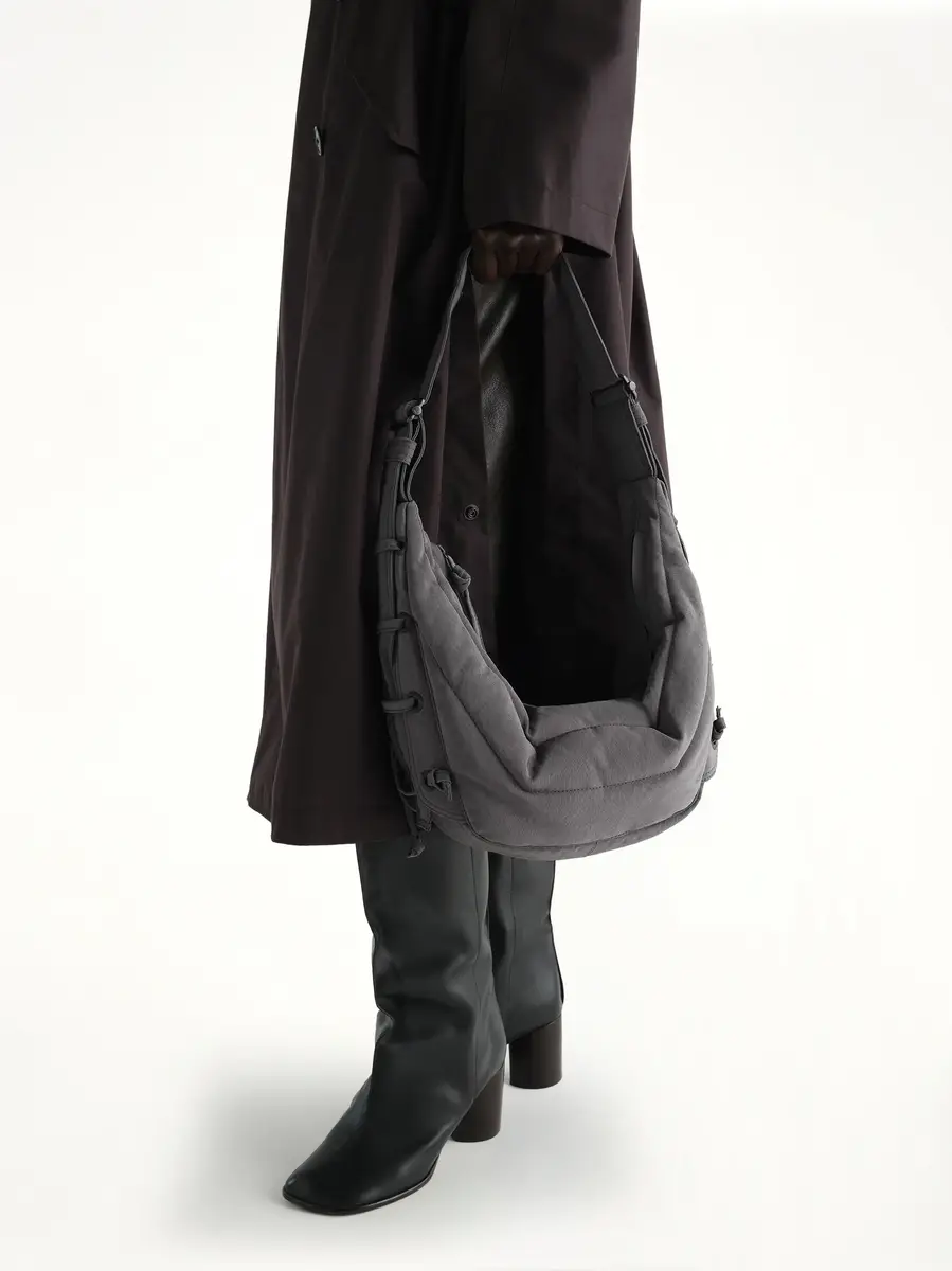 Lemaire Soft Game Small Bag in Grey Blue | Thumbnail 4 Lemaire Soft Game Small Bag in Grey Blue | Thumbnail 4