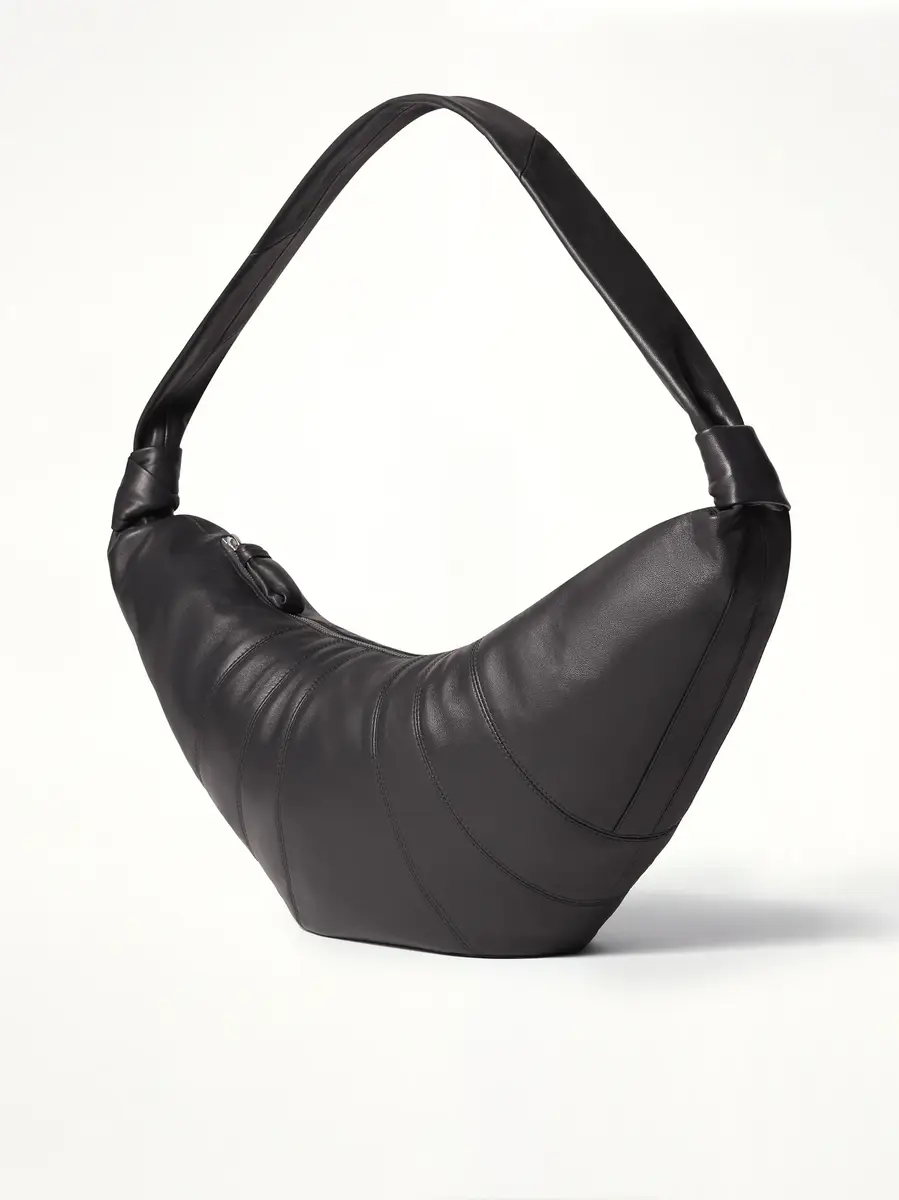 Lemaire Croissant Large Soft Nappa Leather Bag in Dark Chocolate | Thumbnail 2 Lemaire Croissant Large Soft Nappa Leather Bag in Dark Chocolate | Thumbnail 2