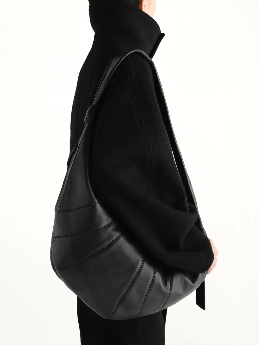 Lemaire Croissant Large Soft Nappa Leather Bag in Dark Chocolate | Thumbnail 4 Lemaire Croissant Large Soft Nappa Leather Bag in Dark Chocolate | Thumbnail 4