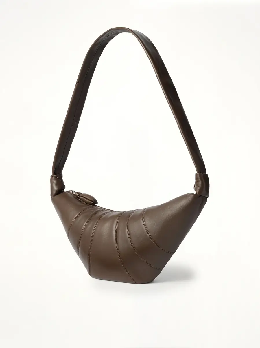 Lemaire Croissant Medium Soft Nappa Leather Bag in Otter | Thumbnail 2 Lemaire Croissant Medium Soft Nappa Leather Bag in Otter | Thumbnail 2
