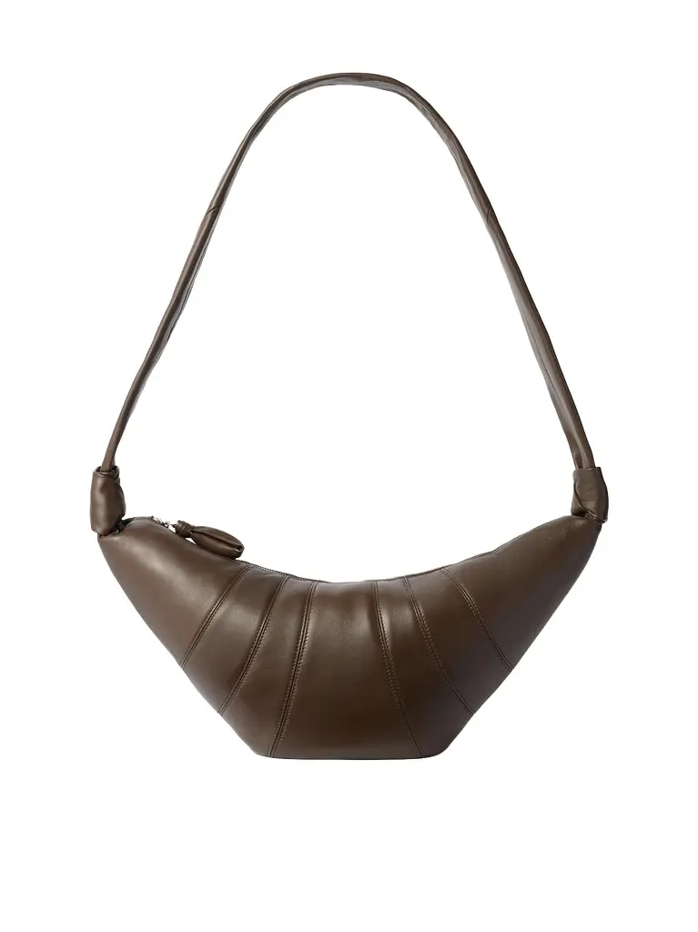 Lemaire Croissant Medium Soft Nappa Leather Bag in Otter