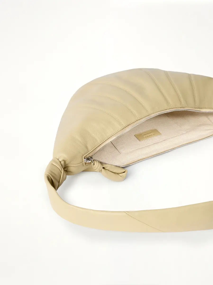 Lemaire Croissant Medium Soft Nappa Leather Bag in Sesame | Thumbnail 3 Lemaire Croissant Medium Soft Nappa Leather Bag in Sesame | Thumbnail 3