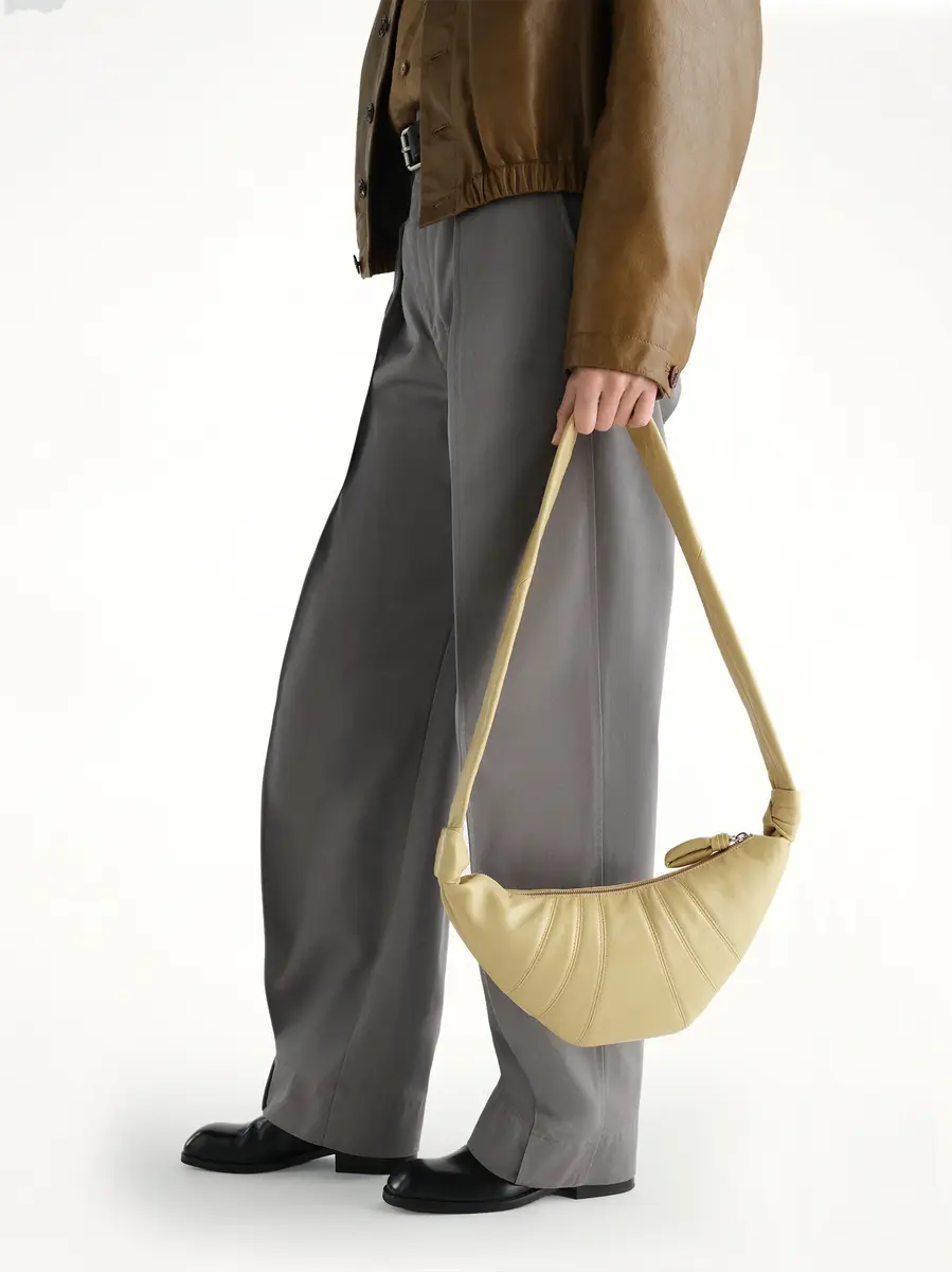 Lemaire Croissant Small Soft Nappa Leather Bag in Sesame | Thumbnail 4 Lemaire Croissant Small Soft Nappa Leather Bag in Sesame | Thumbnail 4