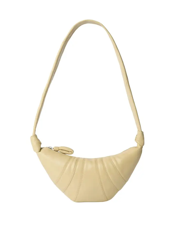 Lemaire Croissant Small Soft Nappa Leather Bag in Sesame