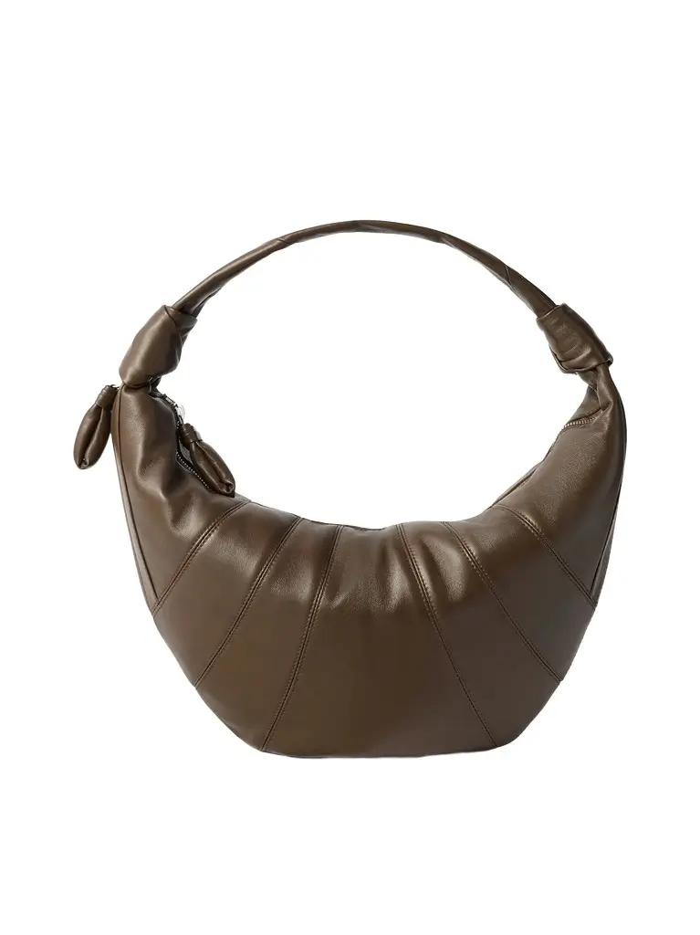 Lemaire Fortune Croissant Soft Nappa Leather Bag in Otter