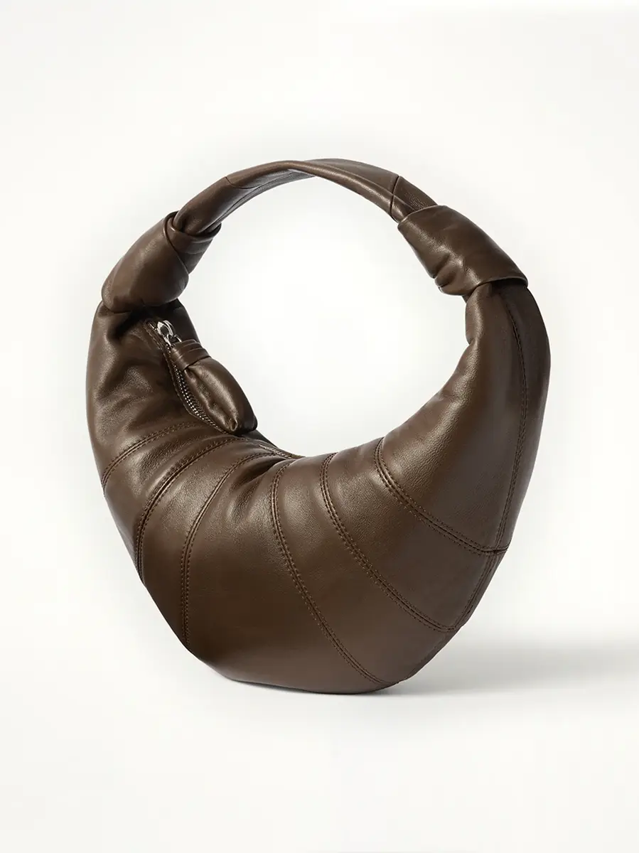 Lemaire Mini Fortune Croissant Soft Nappa Leather Bag in Otter | Thumbnail 2 Lemaire Mini Fortune Croissant Soft Nappa Leather Bag in Otter | Thumbnail 2