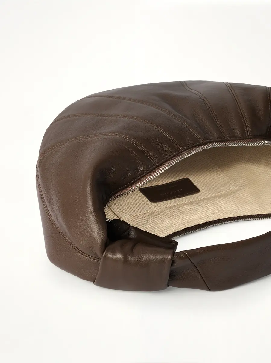 Lemaire Mini Fortune Croissant Soft Nappa Leather Bag in Otter | Thumbnail 3 Lemaire Mini Fortune Croissant Soft Nappa Leather Bag in Otter | Thumbnail 3