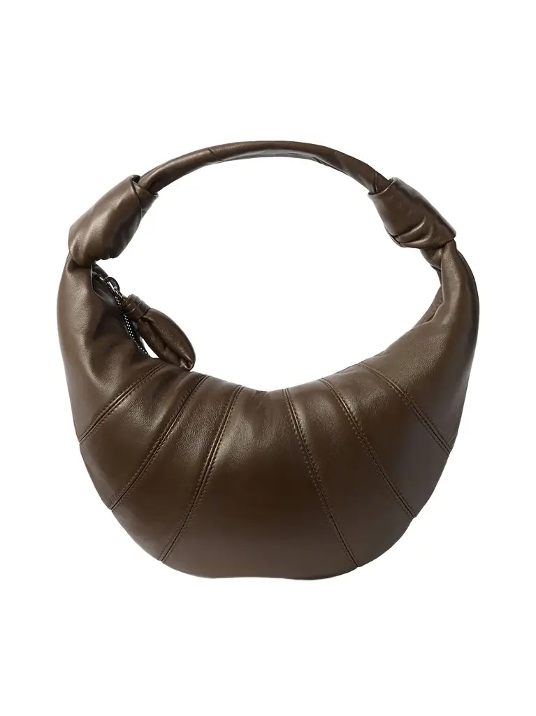 Lemaire Mini Fortune Croissant Soft Nappa Leather Bag in Otter