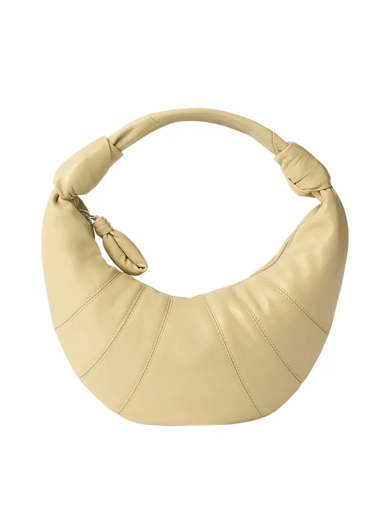Lemaire Mini Fortune Croissant Soft Nappa Leather Bag in Sesame