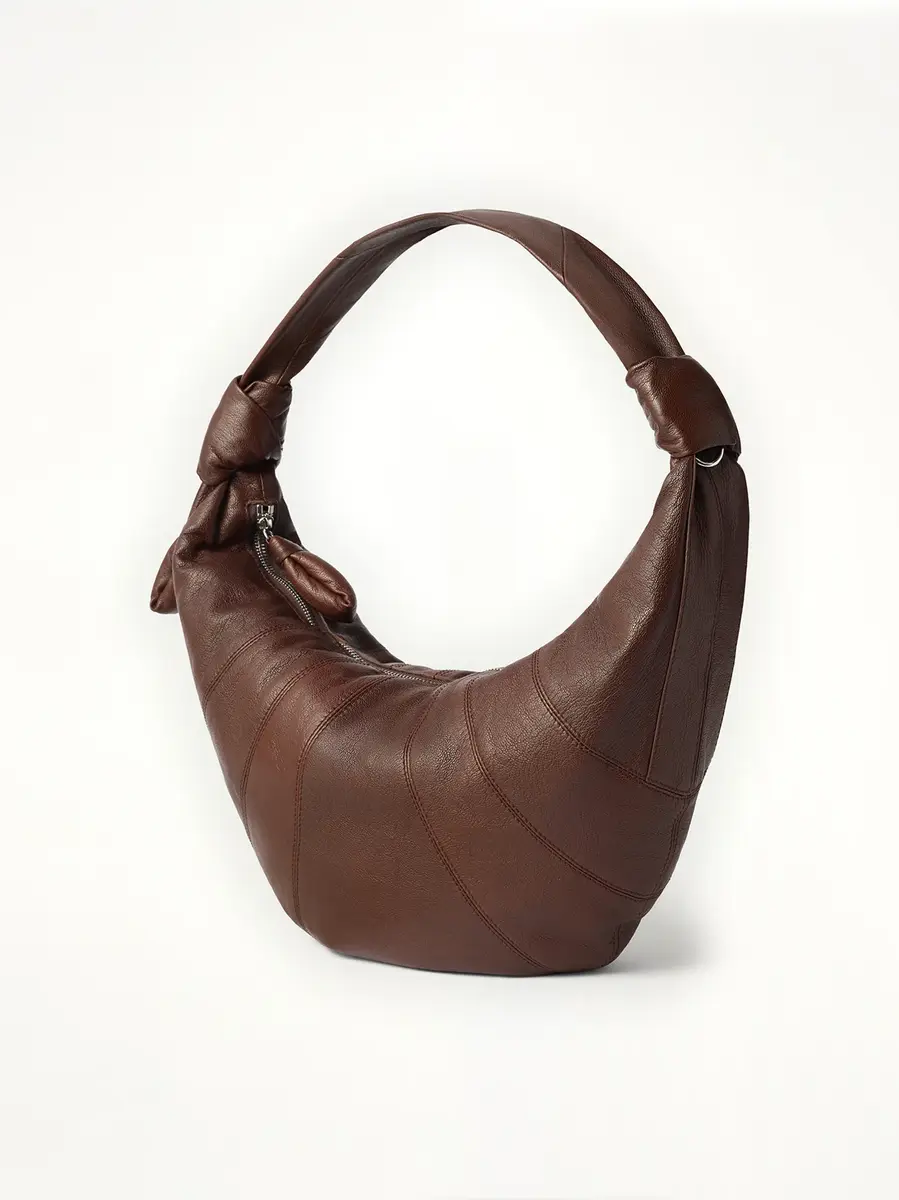 Lemaire Fortune Croissant Goatskin Bag in Roasted Pecan | Thumbnail 2 Lemaire Fortune Croissant Goatskin Bag in Roasted Pecan | Thumbnail 2