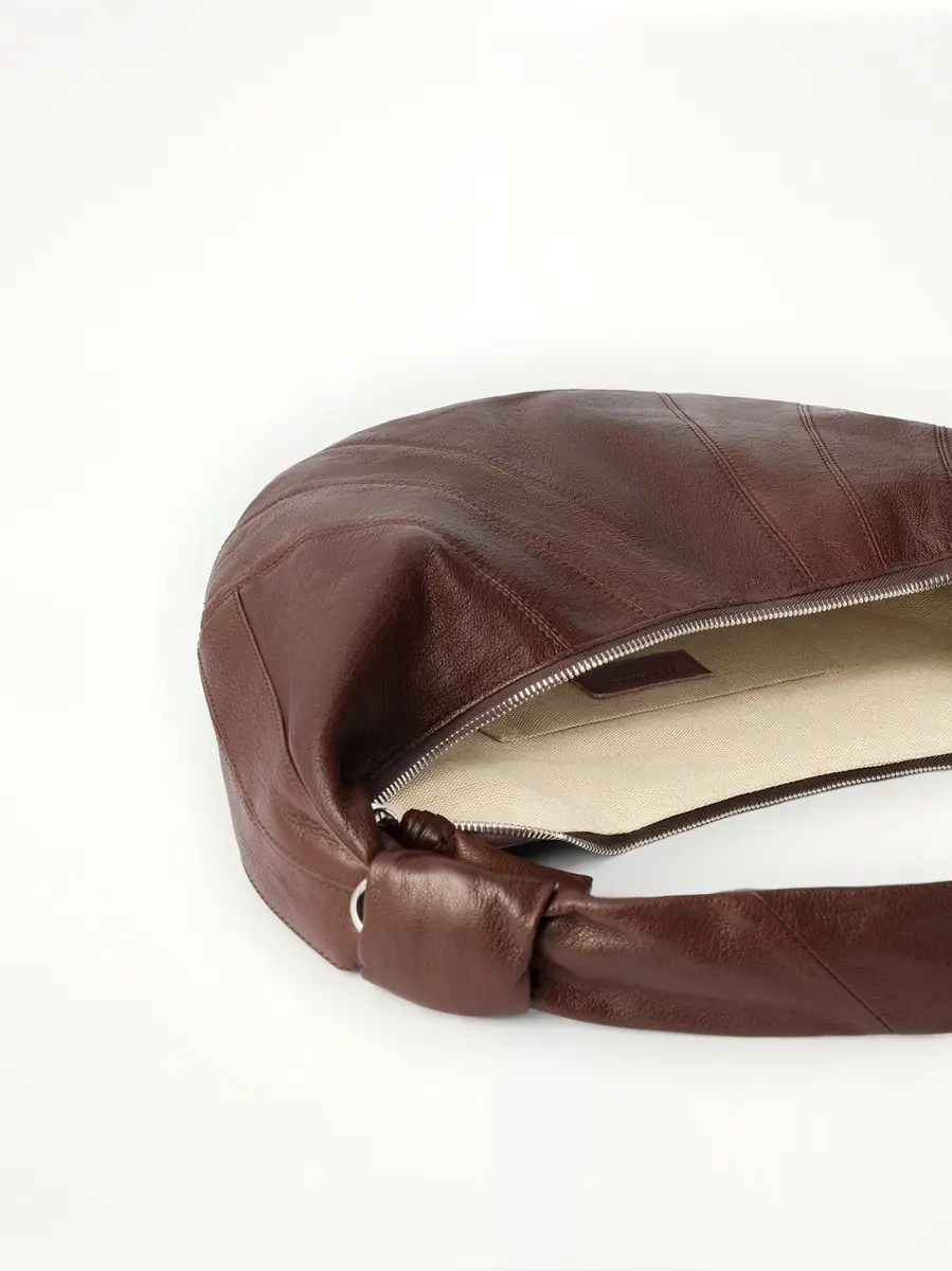 Lemaire Fortune Croissant Goatskin Bag in Roasted Pecan | Thumbnail 3 Lemaire Fortune Croissant Goatskin Bag in Roasted Pecan | Thumbnail 3