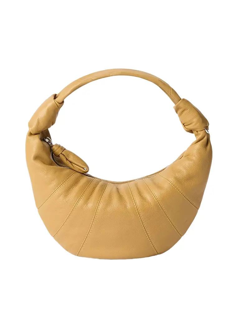 Lemaire Mini Fortune Croissant Goatskin Bag in Butternut