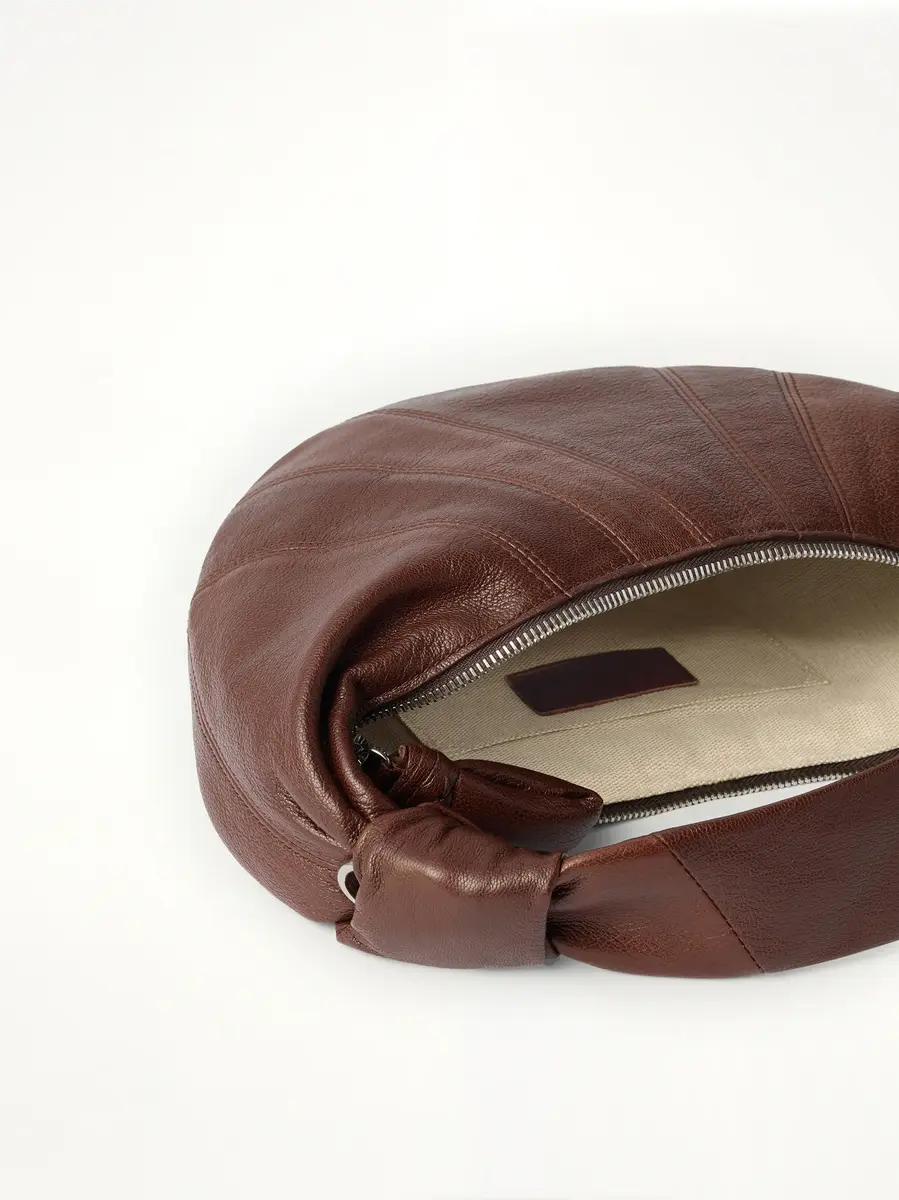 Lemaire Mini Fortune Croissant Goatskin Bag in Roasted Pecan | Thumbnail 3 Lemaire Mini Fortune Croissant Goatskin Bag in Roasted Pecan | Thumbnail 3