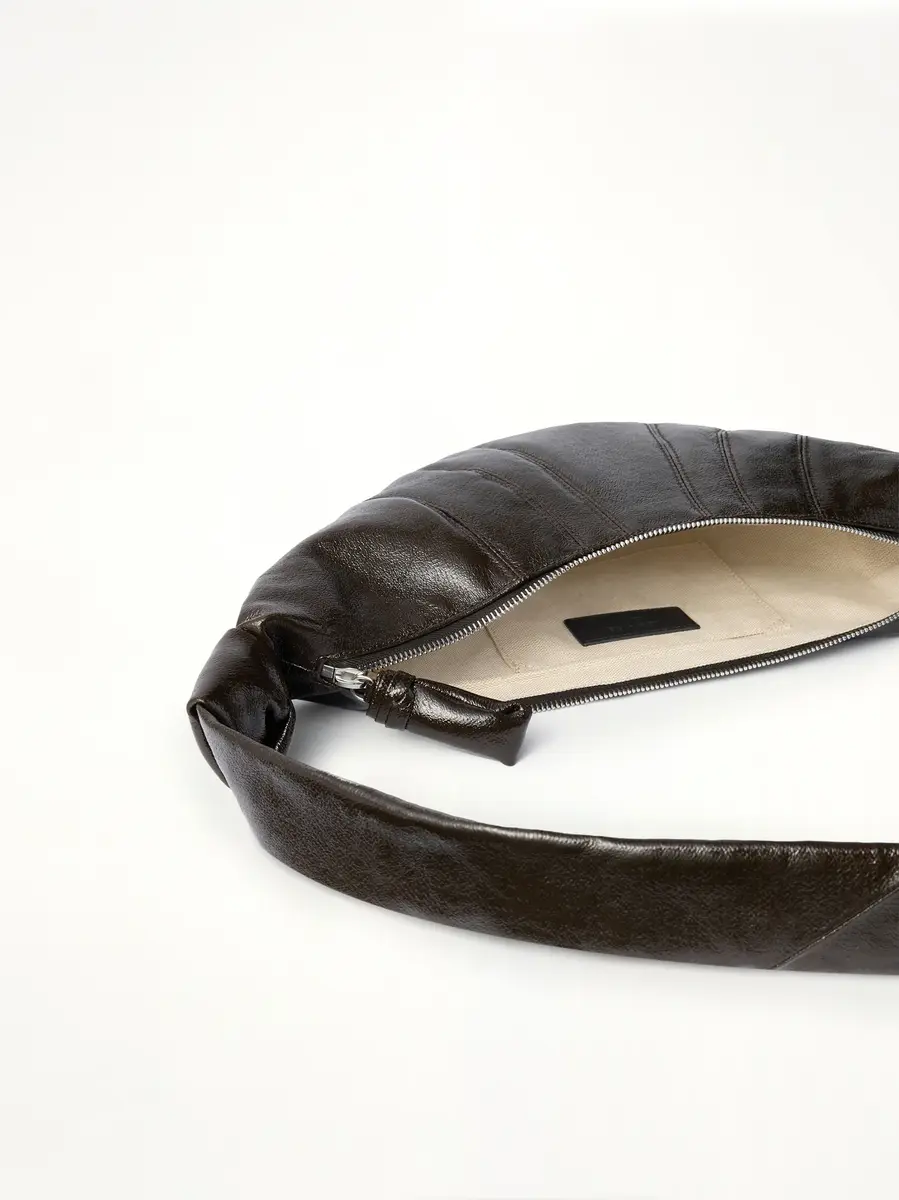 Lemaire Croissant Small Coated Cotton Bag in Obsidian Green | Thumbnail 5 Lemaire Croissant Small Coated Cotton Bag in Obsidian Green | Thumbnail 5