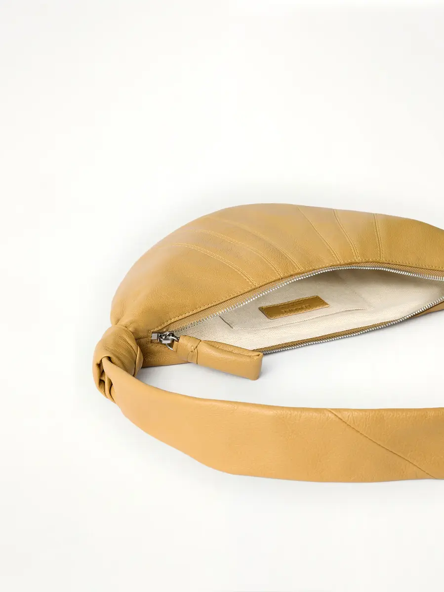 Lemaire Croissant Small Goatskin Bag in Butternut | Thumbnail 3 Lemaire Croissant Small Goatskin Bag in Butternut | Thumbnail 3