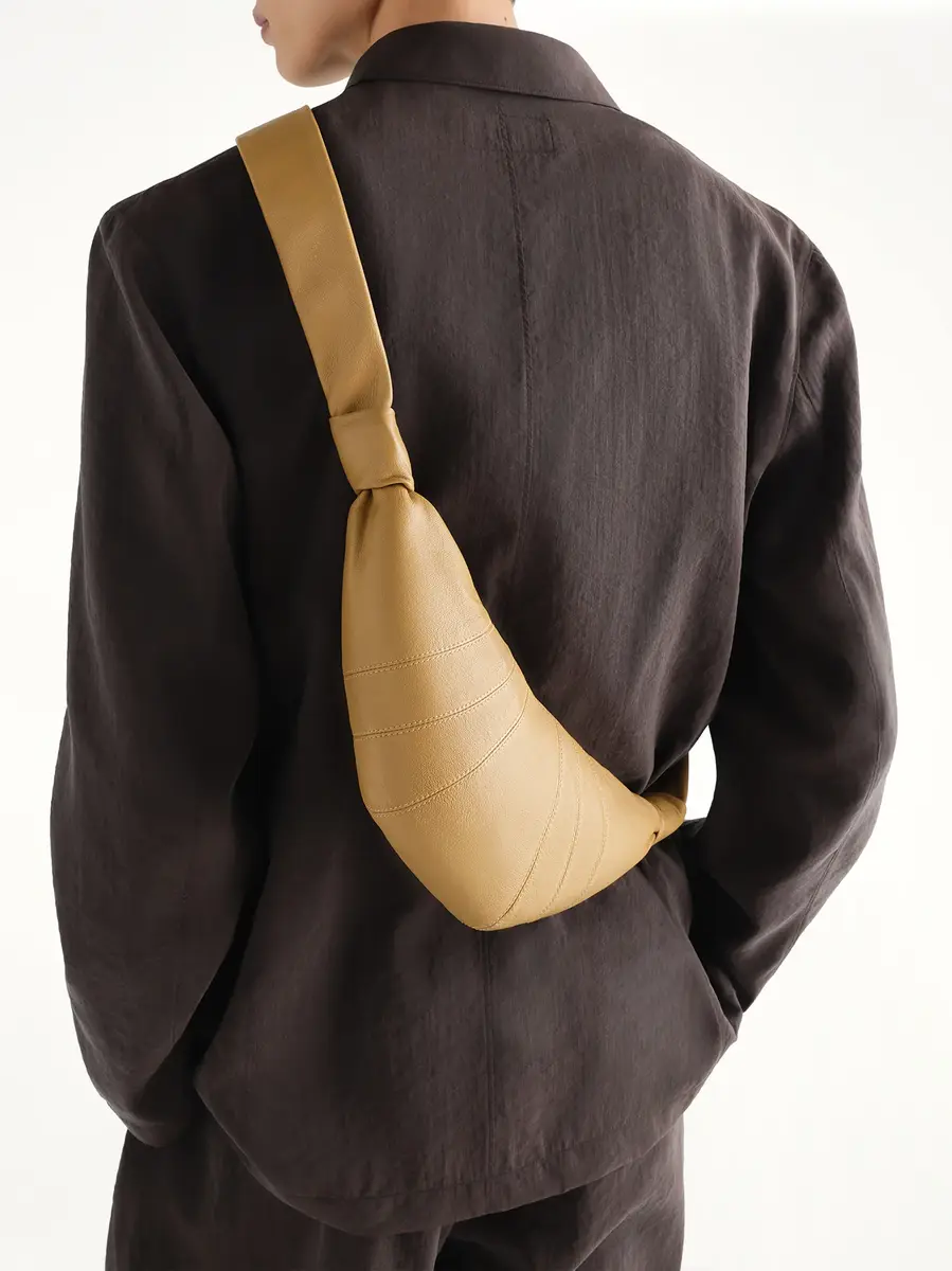 Lemaire Croissant Small Goatskin Bag in Butternut | Thumbnail 4 Lemaire Croissant Small Goatskin Bag in Butternut | Thumbnail 4