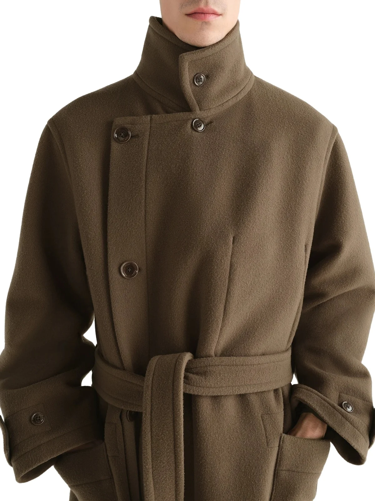 Lemaire Wrap Coat in Thyme