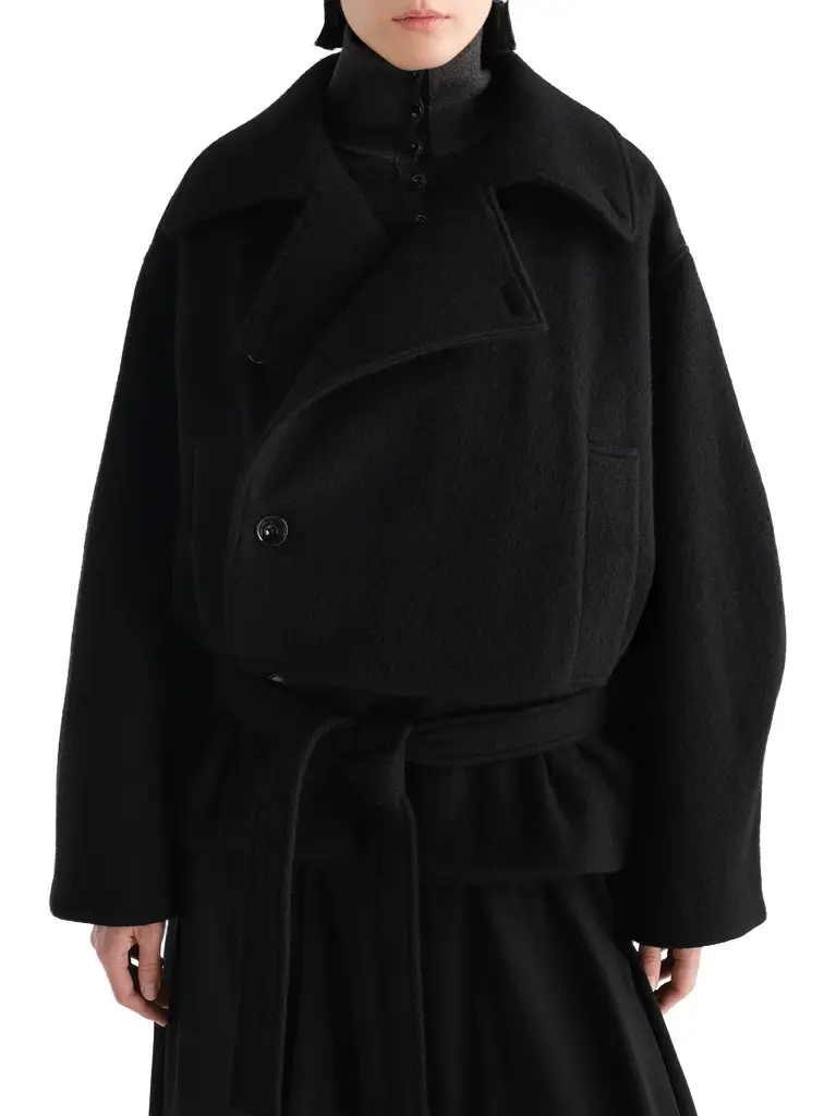 Lemaire Short Wrap Coat