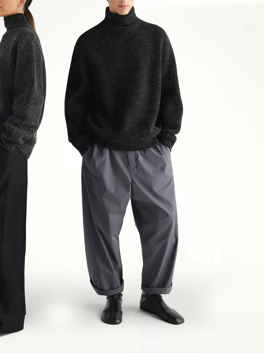 Lemaire High Neck Sweater in Black/mink Brown | Thumbnail 4 Lemaire High Neck Sweater in Black/mink Brown | Thumbnail 4