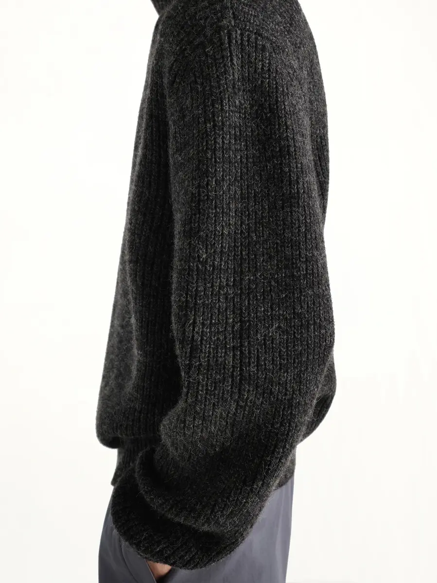 Lemaire High Neck Sweater in Black/mink Brown | Thumbnail 7 Lemaire High Neck Sweater in Black/mink Brown | Thumbnail 7