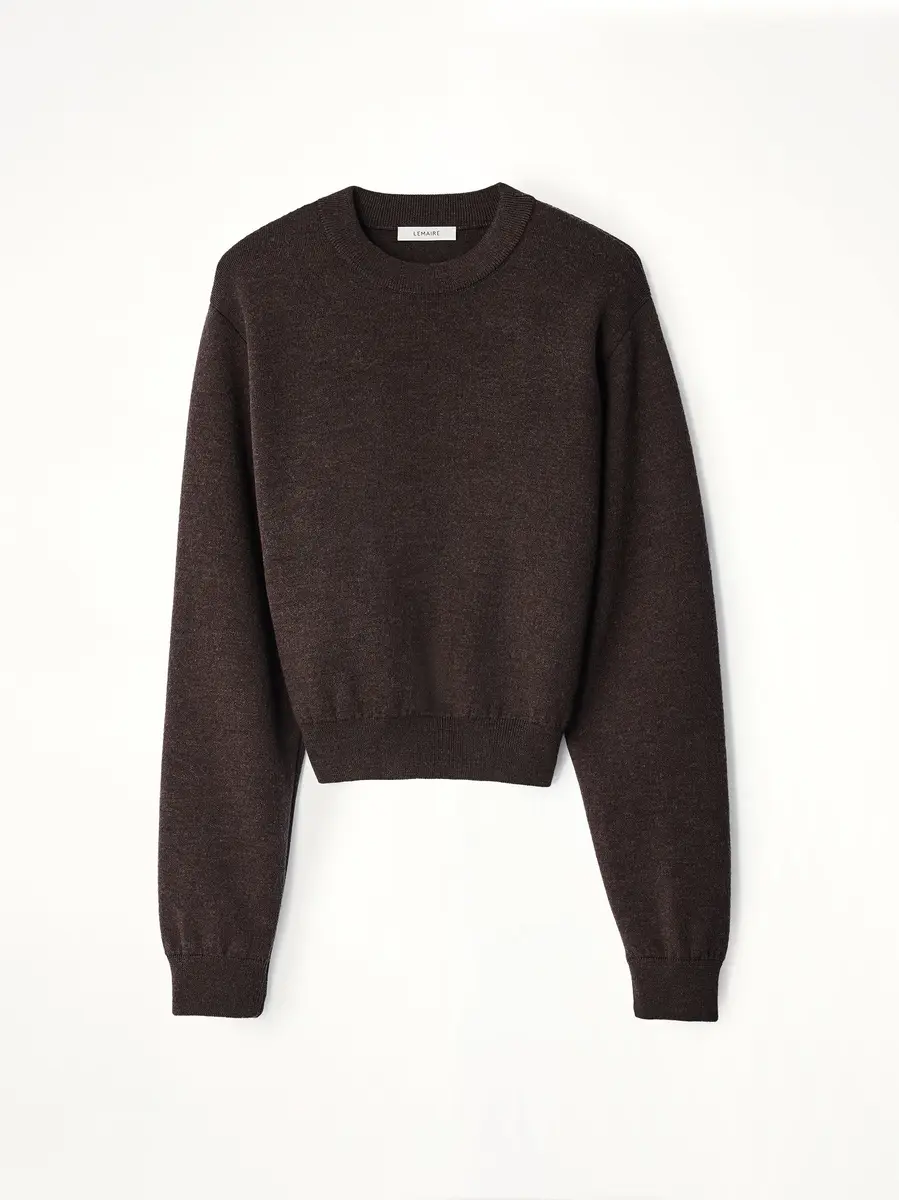 Lemaire Short Sweatshirt in Ganache | Thumbnail 2 Lemaire Short Sweatshirt in Ganache | Thumbnail 2