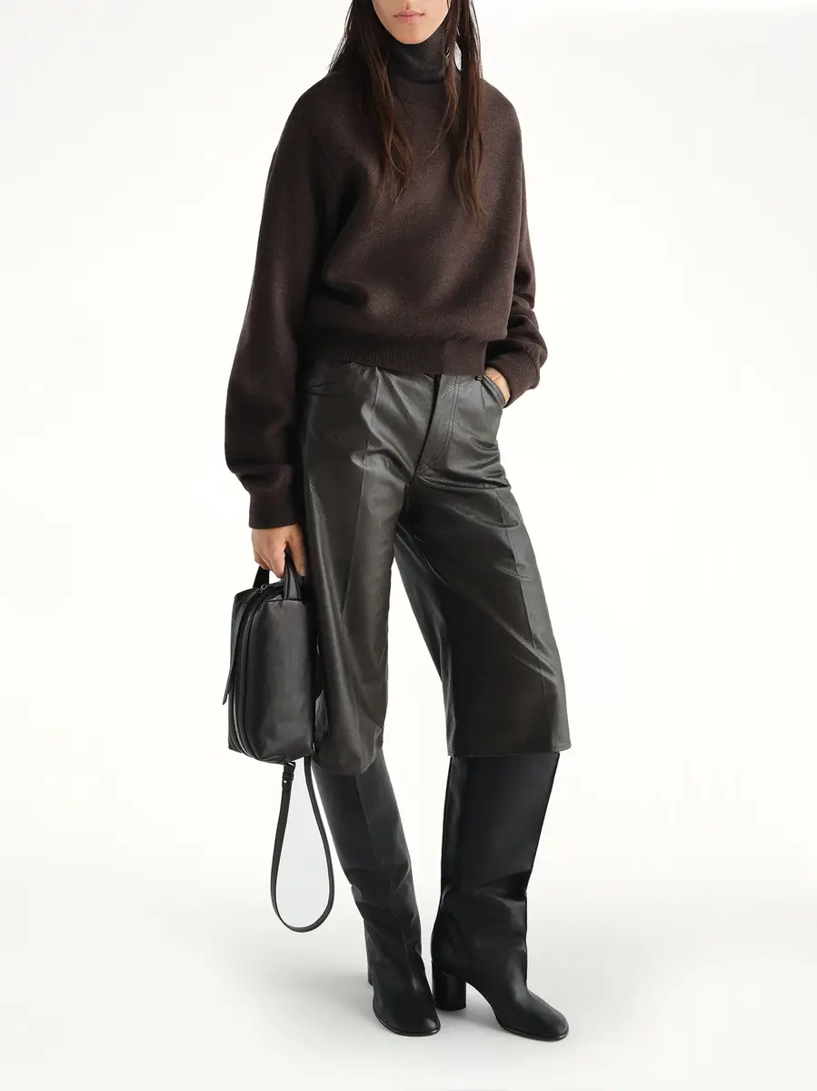 Lemaire Short Sweatshirt in Ganache | Thumbnail 4 Lemaire Short Sweatshirt in Ganache | Thumbnail 4