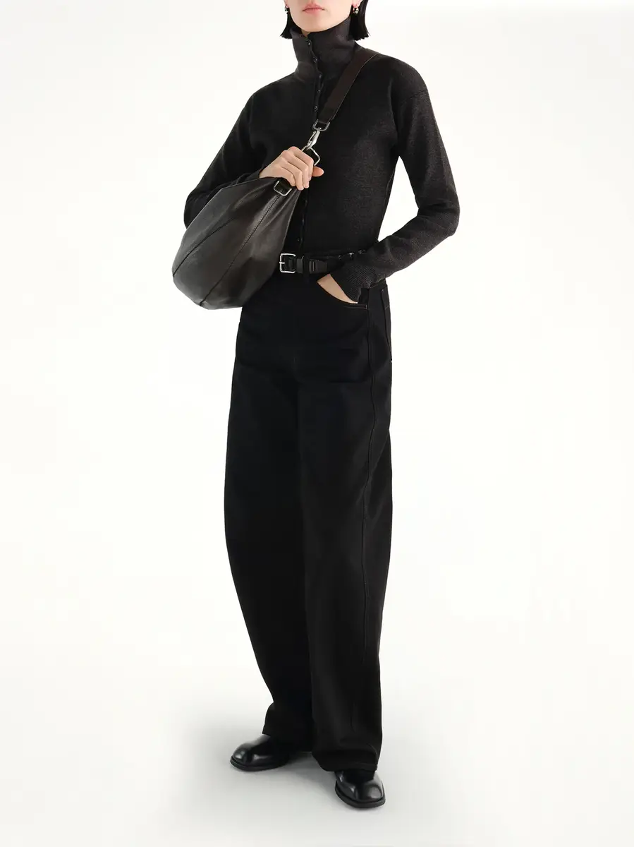 Lemaire Buttoned Top in Black Melange | Thumbnail 4 Lemaire Buttoned Top in Black Melange | Thumbnail 4