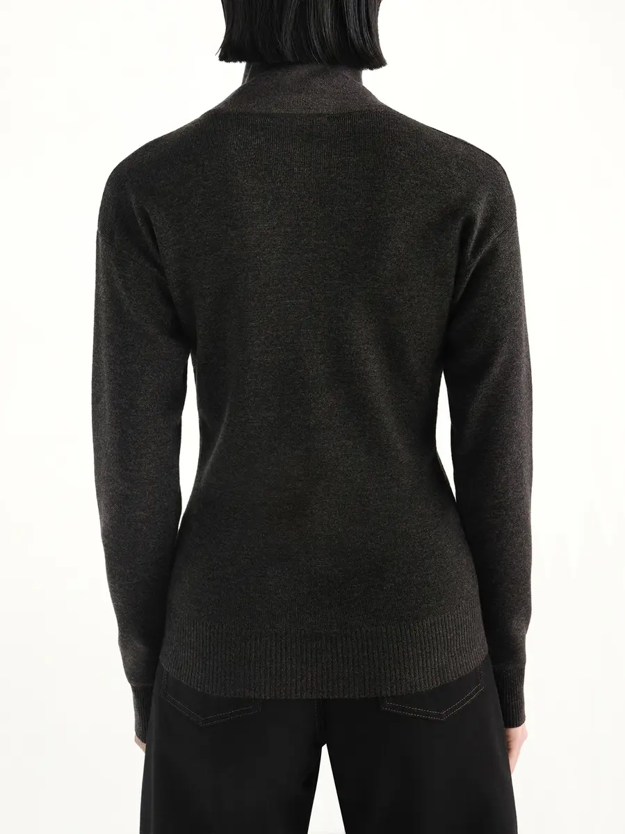 Lemaire Buttoned Top in Black Melange | Thumbnail 5 Lemaire Buttoned Top in Black Melange | Thumbnail 5