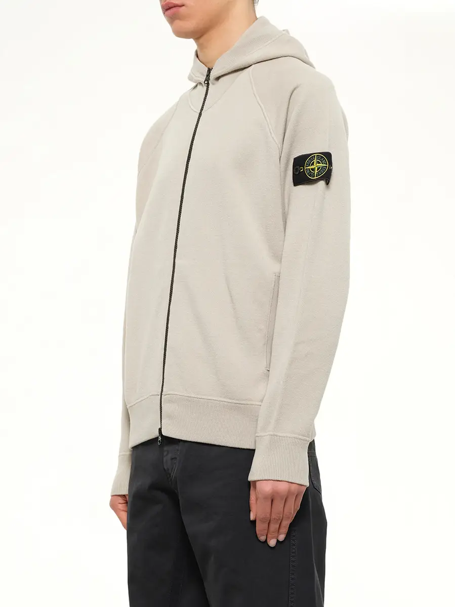 Stone Island 5100062 Wool Hoodie in Sand | Thumbnail 3 Stone Island 5100062 Wool Hoodie in Sand | Thumbnail 3
