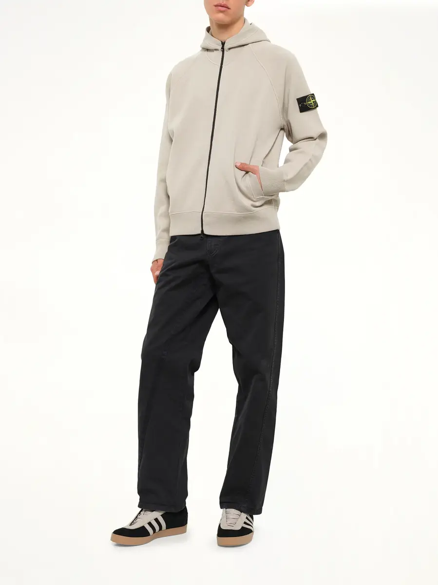 Stone Island 5100062 Wool Hoodie in Sand | Thumbnail 4 Stone Island 5100062 Wool Hoodie in Sand | Thumbnail 4